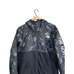 The North Face Camo Windbreaker Jacket Full Zip Hoodie Mens Large